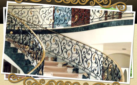 Ornamental Wrought Iron Staircase Railing - Orange County, CA